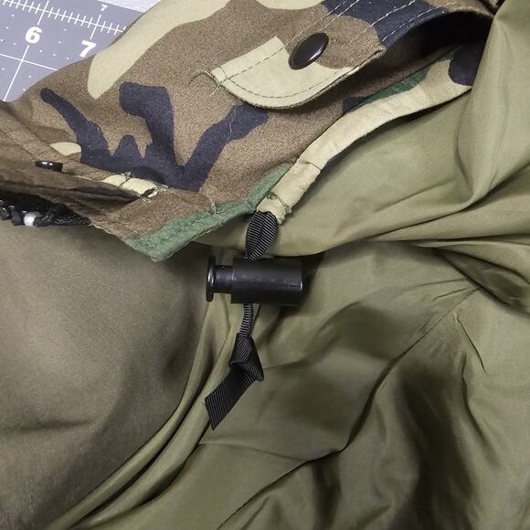 Parka Cold Weather M81 Camouflage Large Long USGI Military Rain Coat Jacket Army - Picture 9 of 16
